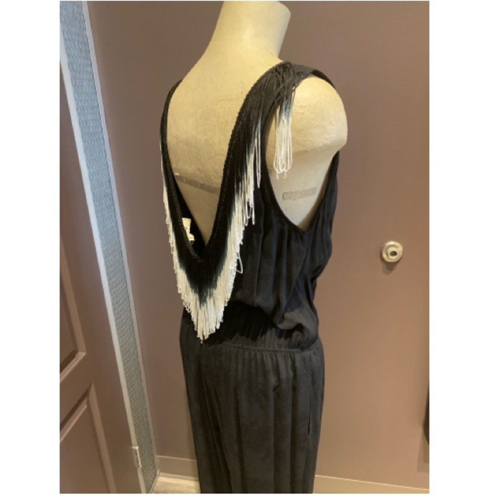 Fringe back jumpsuit
